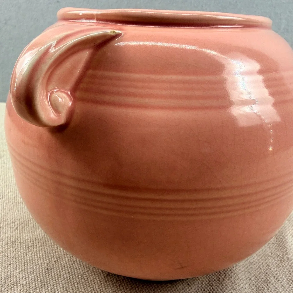 Vintage Sevilla USA‎ Pink Pottery Cookie Jar Base Art Deco Cameron Clay